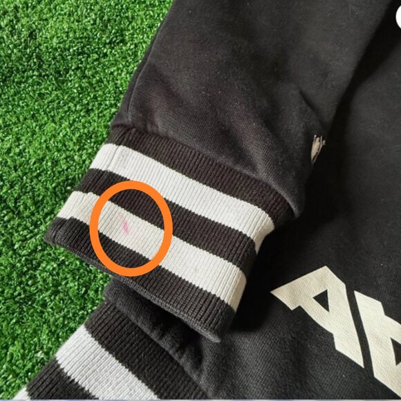 Aape by Bape Stripe and Stars Button Up Varsity Jacket Sweater Hoodie Size L - Picture 13 of 16